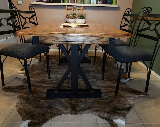 Steel Table Legs, Heavy Duty Farmhouse Metal Table Bases