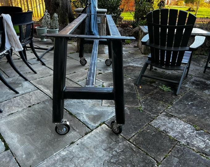 Metal Table Legs, A Shaped Table Base, Farmhouse Table legs, Steel Industrial Metal Base