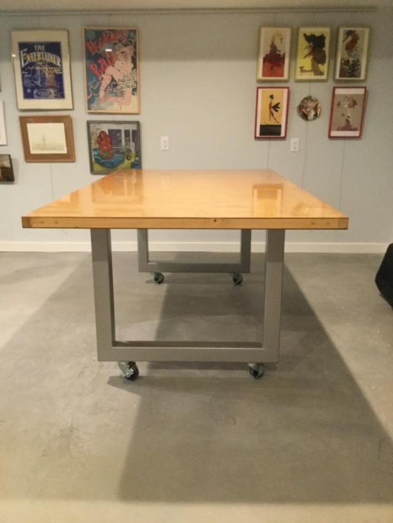 Metal Table Legs Casters Custom Sizes Industrial Etsy