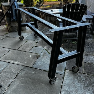 A-Frame Metal Table Legs: Heavy Duty Steel Industrial Base