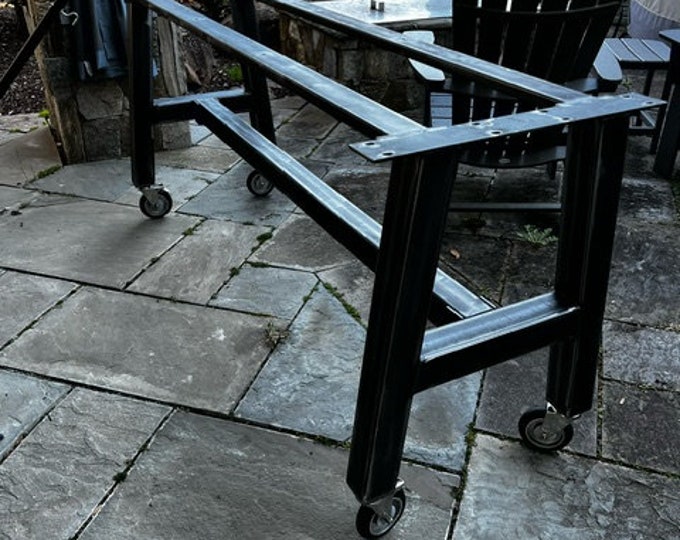 A-Frame Metal Table Legs: Heavy Duty Steel Industrial Base