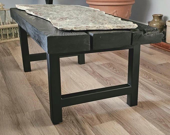 Modern Industrial Steel Table Legs Handmade in the USA, Simple Heavy Duty Metal Legs