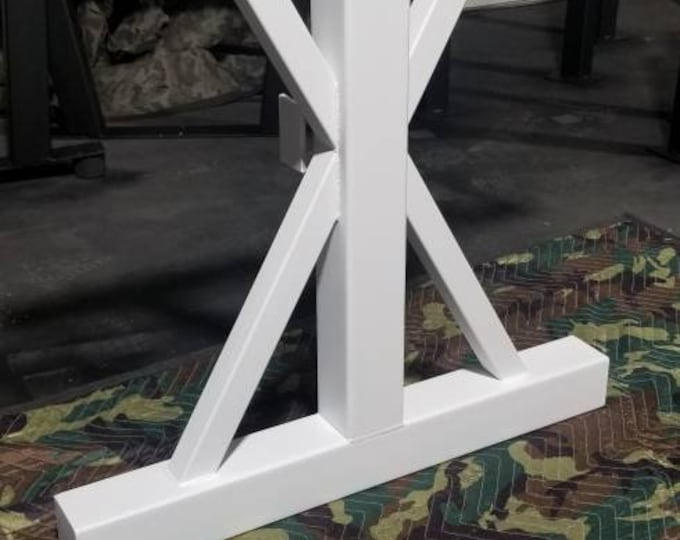 Steel Table Base, Trestle Farmhouse Metal Table Legs, White Metal Table Legs, Top Quality Steel Base