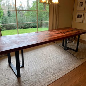 Heavy Duty Metal Table Legs: Dining Table Bases, Steel Tubing (Set of 2)
