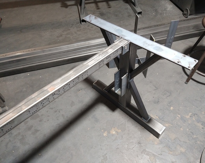 Metal Table Base, Farmhouse Table Legs, Industrial Table Base, Heavy Duty Base