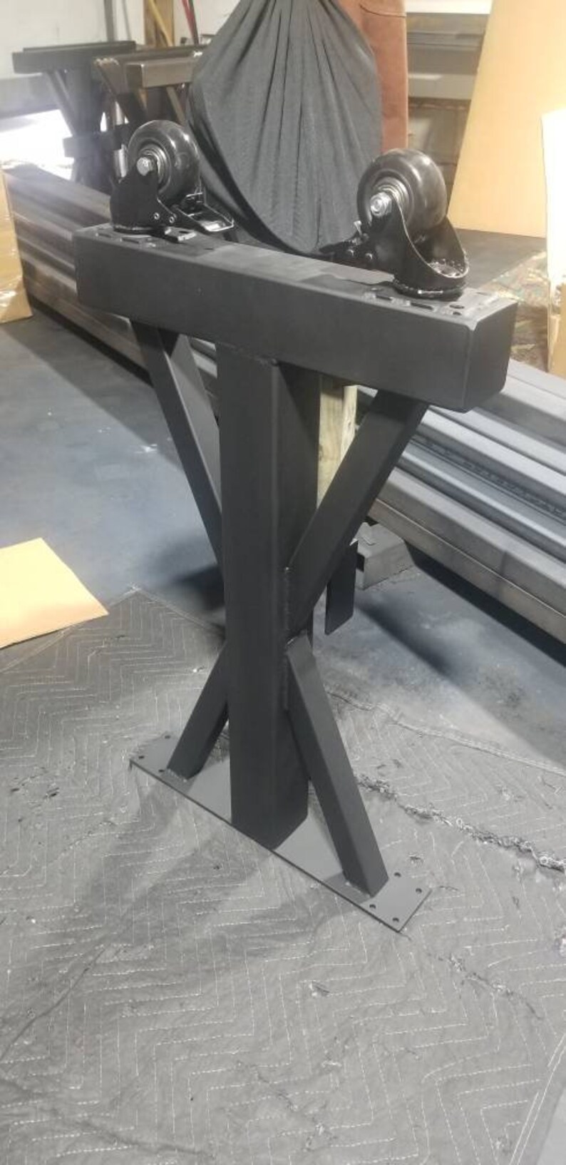 Metal Table Legs Metal Table Legs With Wheels Metal Table Etsy
