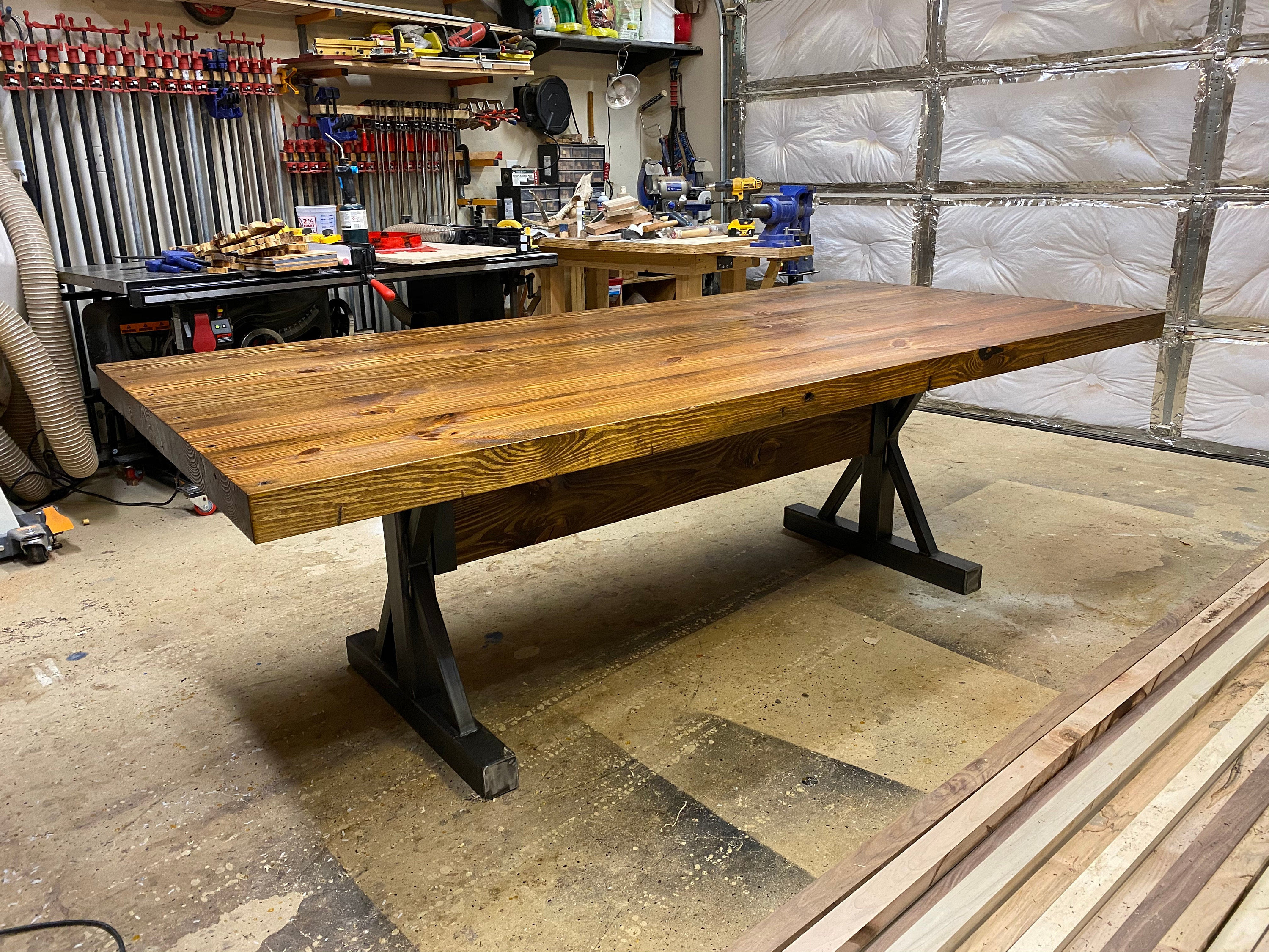 Steel Table Base, Farmhouse Table Legs, Industrial Metal Bases, Metal