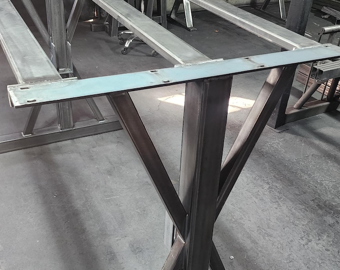 Farmhouse Table Base, Unique Steel Metal Legs, legs for any type of tabletops