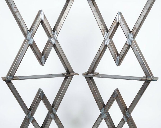 Custom Geometric Diamond Metal Legs (Set of 2)