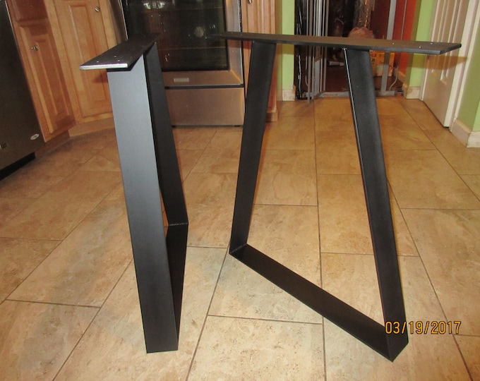 Black Trapezoid Table Legs