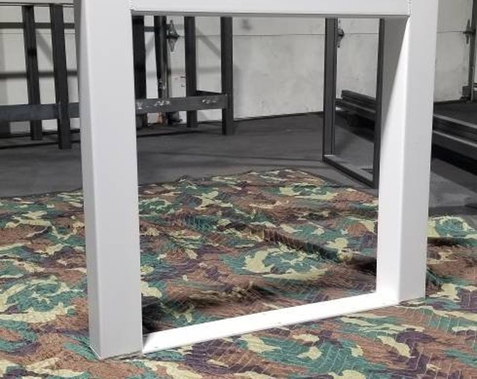 Metal Table Base, Metal legs with casters, Industrial strength metal base , heavy duty legs with wheels