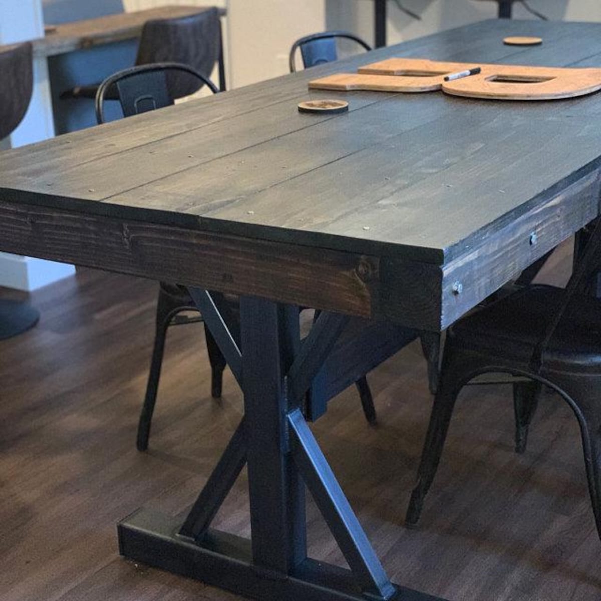 Heavy Duty Farmhouse Table Legs, Industrial Steel Bases - Etsy