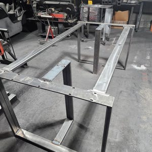 Hand Crafted Steel Table Legs: Heavy Duty Metal Base
