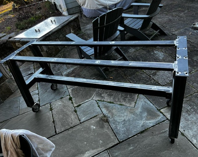 A-Frame Metal Table Legs: Heavy Duty Steel Industrial Base