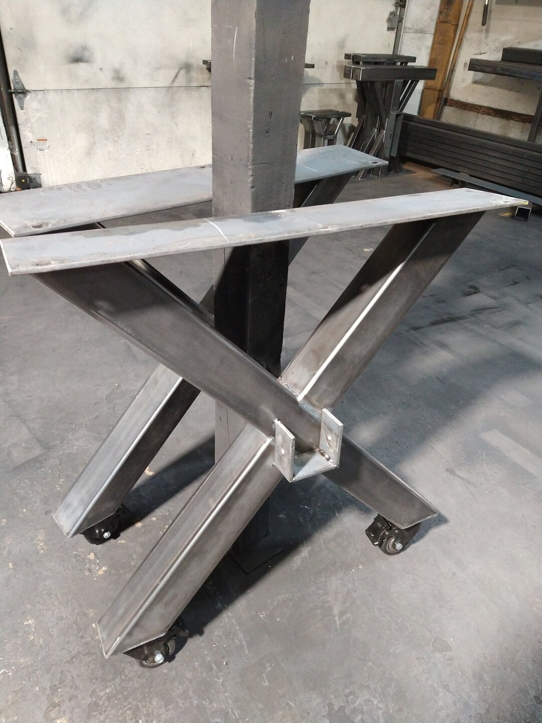 Metal Table Legs, Xshaped Table Base, Casters Etsy