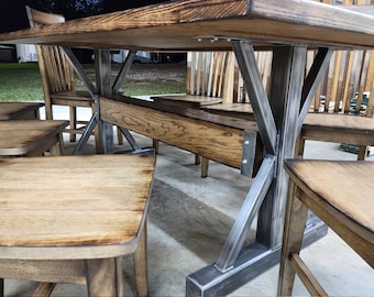 Modern Metal Table Legs, Farmhouse Steel Table Base