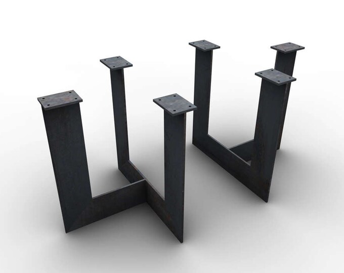 Metal Table Base, T-Shaped Table Legs - Industrial Table Base