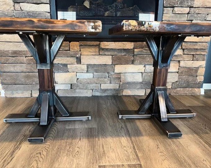 Farmhouse Metal Table Base, Pedestal Metal Base