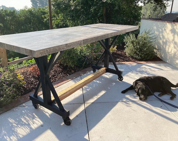 Farmhouse Metal Table Legs, Super Cool Modern Metal Legs With Casters