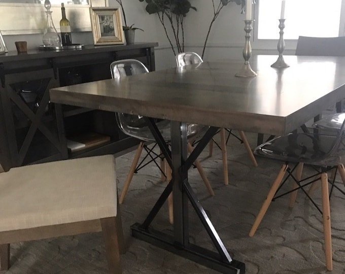 Farmhouse Metal Table Bases, Set of 2 - Handmade in U.S.A