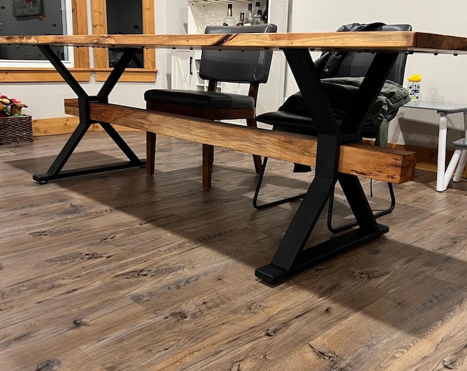 Farmhouse Table Legs, Metal Table Base, Industrial Table Legs, Trestle Metal Table Legs, Modern Metal Table Legs