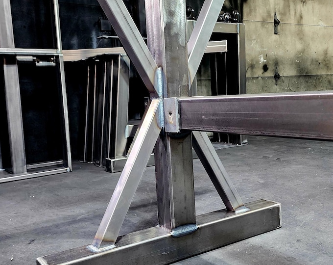 Metal Table Base, Farmhouse Table Legs, Industrial Table Base, Heavy Duty Base Steel Legs