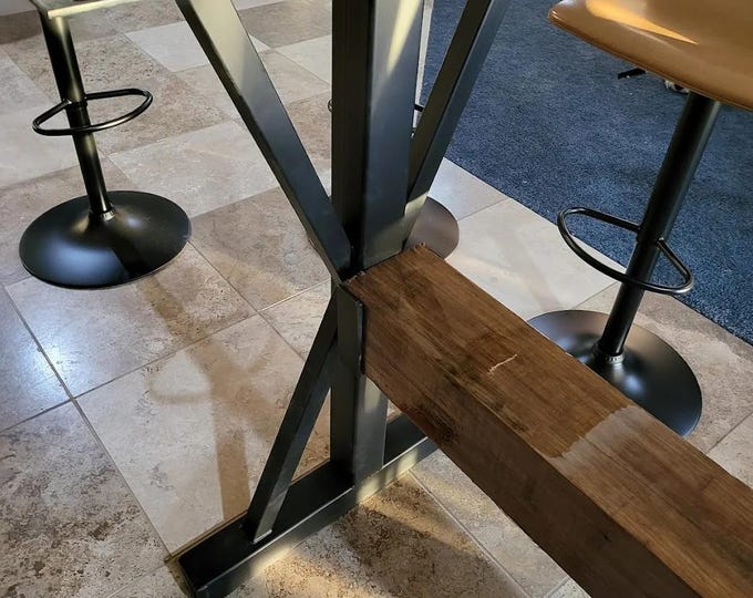 Metal Table Legs, Farmhouse Table Base, Industrial Steel Legs