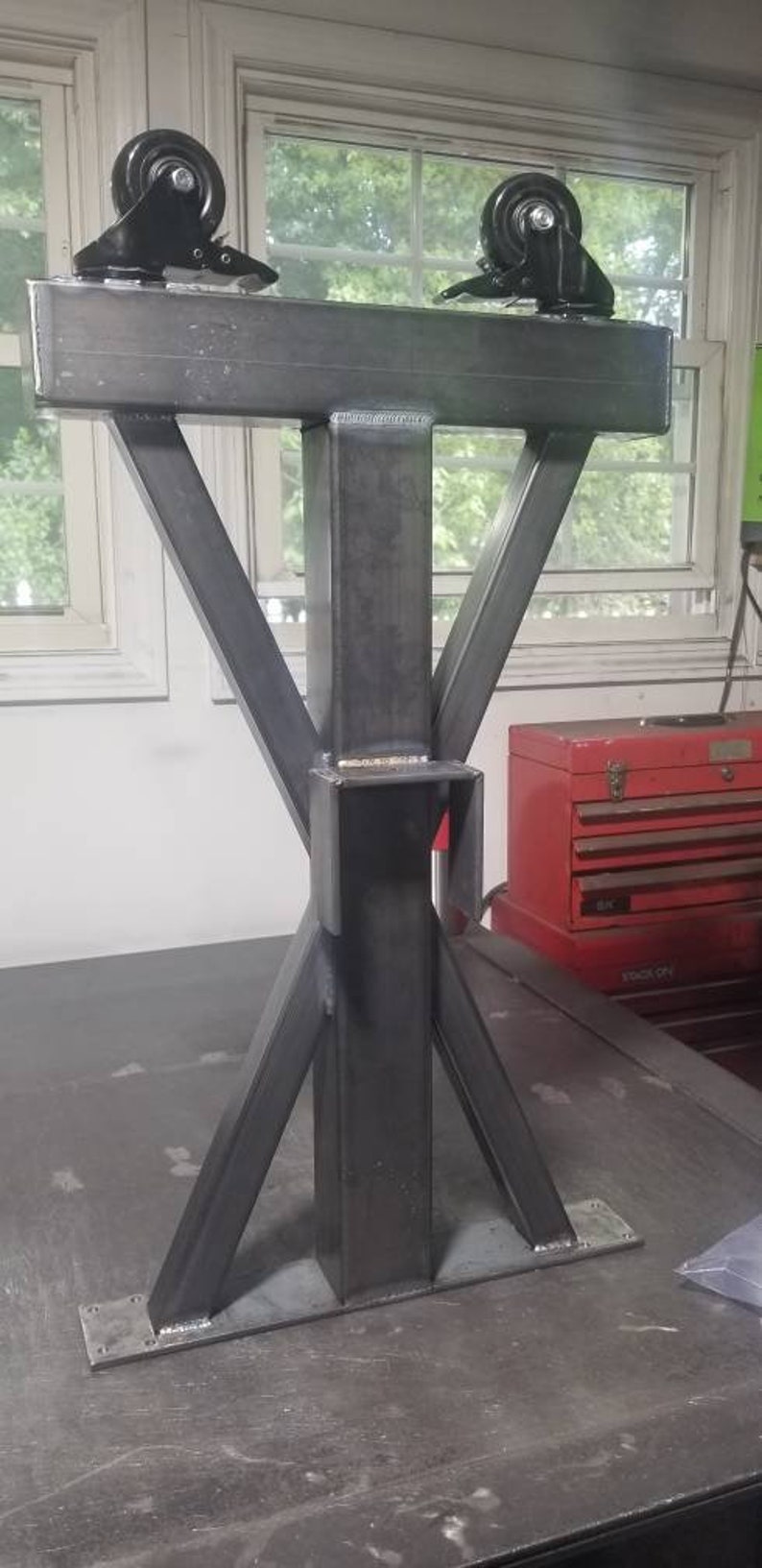 Metal Table Legs Metal Table Legs With Wheels Metal Table Etsy