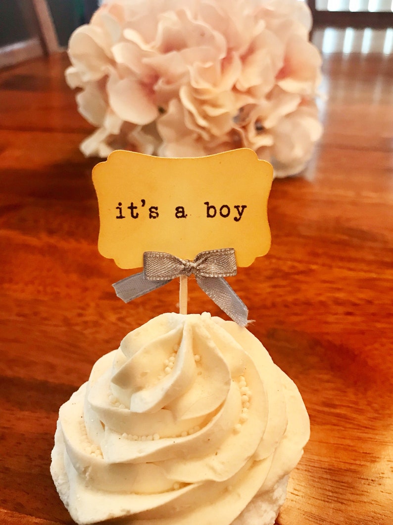 Its A Boy Baby Shower Vintage Cupcake Its A Boy Baby Shower Vintage Cupcake