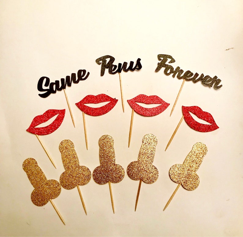 Same Penis Forever Cupcake Toppers Bachelorette Decor Penis - Etsy