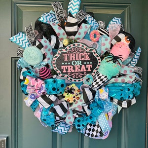 Candyland Wreath, Candy Wreath, Halloween Wreath, Whimsical Wreath, Whimsical Halloween Wreath,  Candy Land Wreath, Candyland Decor