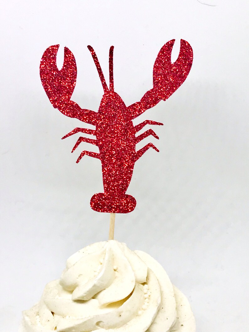 Lobster Cupcake Toppers Lobster Cupcake Topper Lobster | Etsy