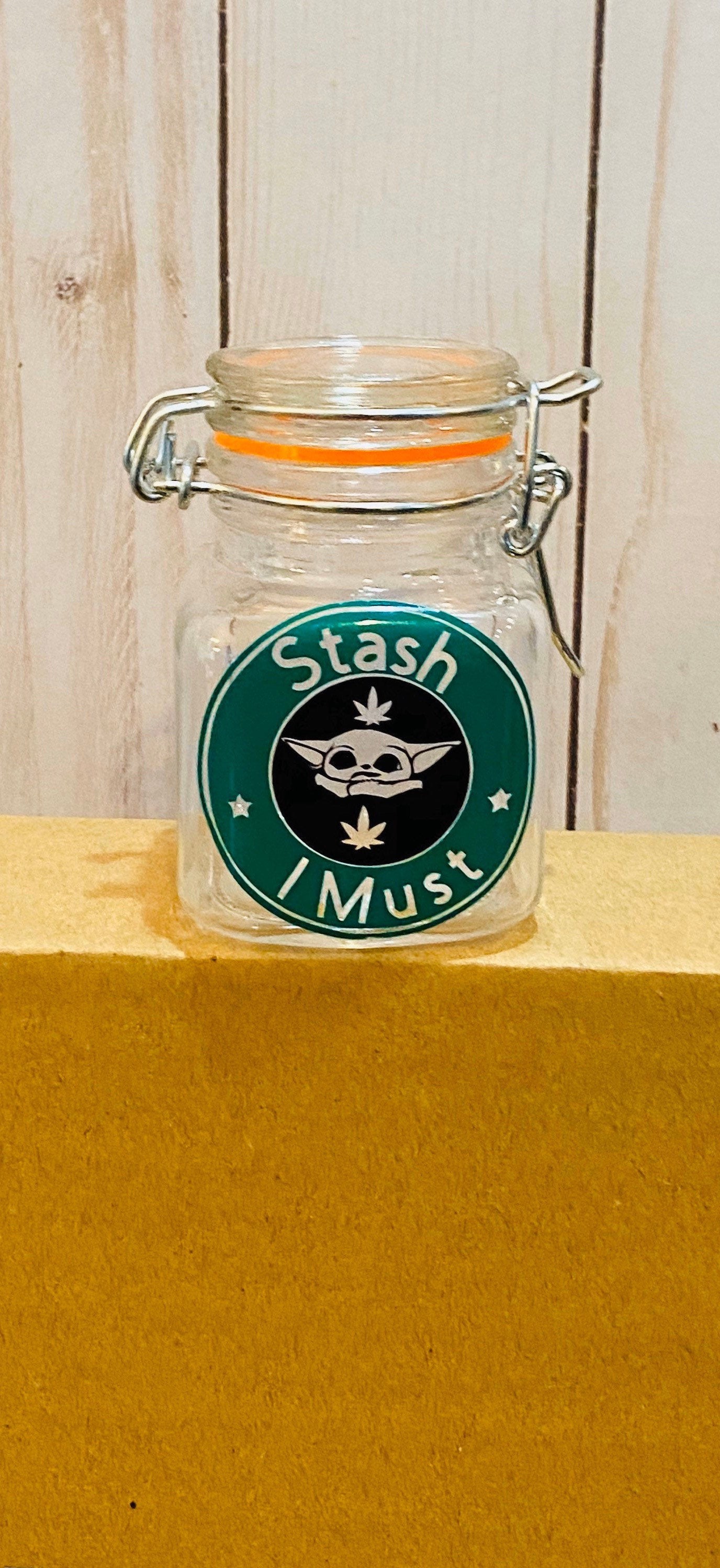 Herb Stash Dope Jar Weed Jar Weed Storage Herb Jar Cannabis Jar Cannabis Stash Baby Yoda Stas Weed Stash Jar 420 Jar 