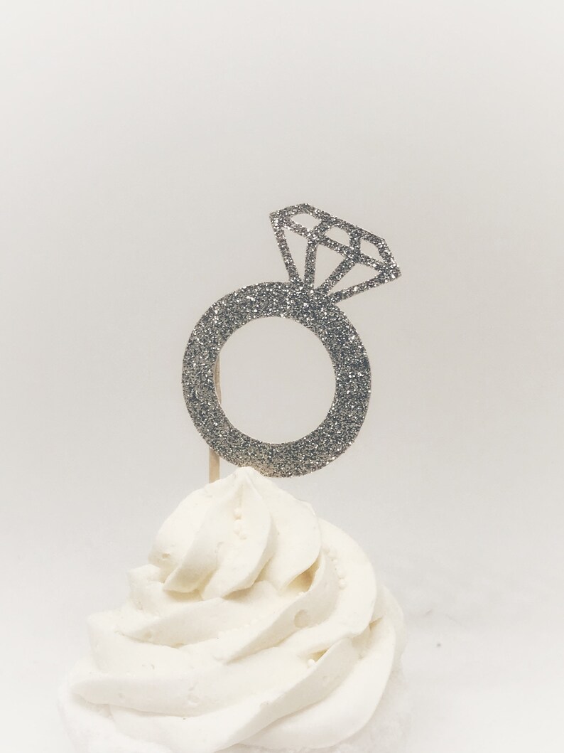 Diamond Cupcake Toppers Diamond Toppers Wedding Cupcake Etsy