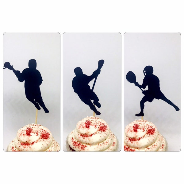 Lacrosse Cupcake Toppers Etsy