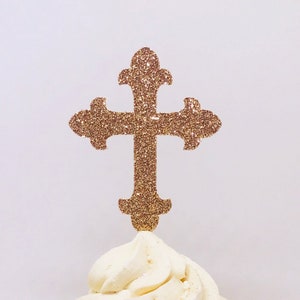Baptism cupcake topper, baptism toppers, christening cupcake topper, cross cupcake topper, first communion cupcake topper, cross toppers