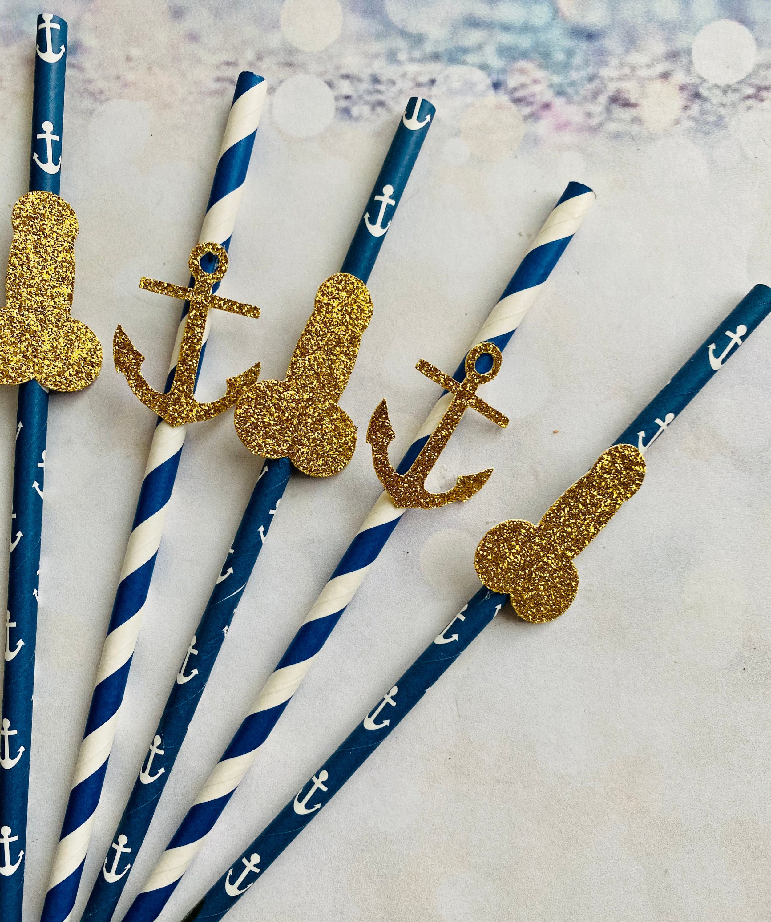 Nautical Bachelorette Straws, Nauti Theme, Nauti Party, Anchor Bachel…