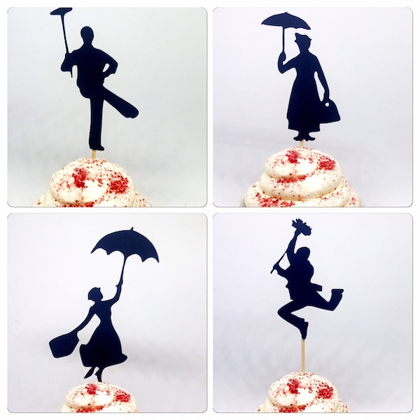 Mary Poppins cupcake toppers, Mary Poppins Party, Mary Poppins theme, Mary Poppins toppers, Mary Poppins returns, chimney cupcake toppers