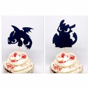 How to train your dragon, how to train your dragon cupcake toppers, dragon party, dragon theme, toothless cupcake topper, dragon theme 12 ct