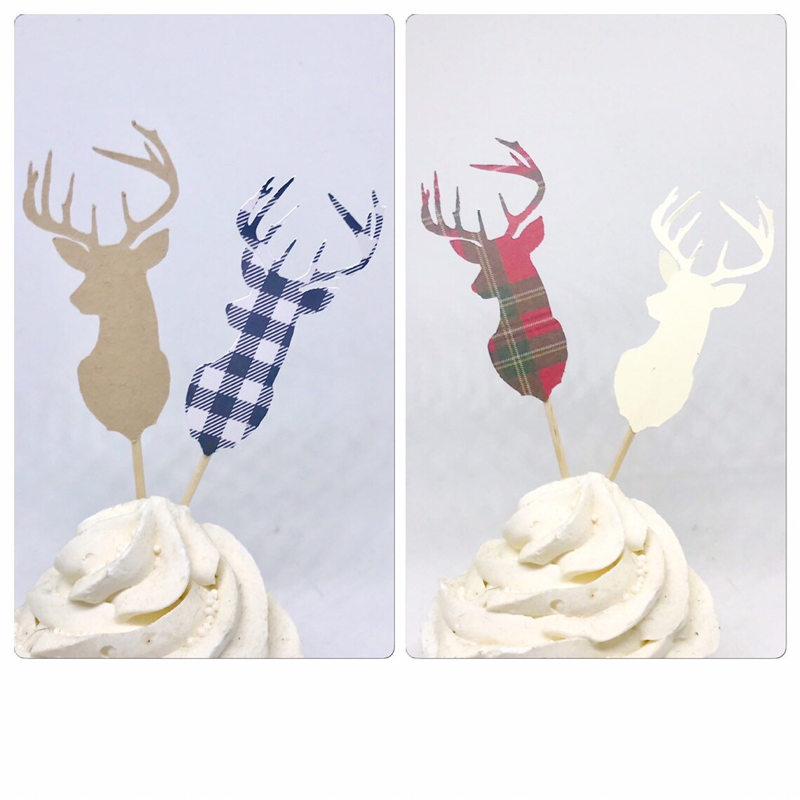 Deer Cupcake Toppers Buck Cupcake Toppers Hunting Cupcake - Etsy