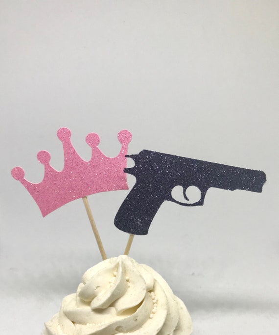 gender reveal confetti 50 ct Gender Reveal Party Gender Reveal Decor Guns or glitter confetti Gender Reveal Cupcake confetti guns or glitter table scatter