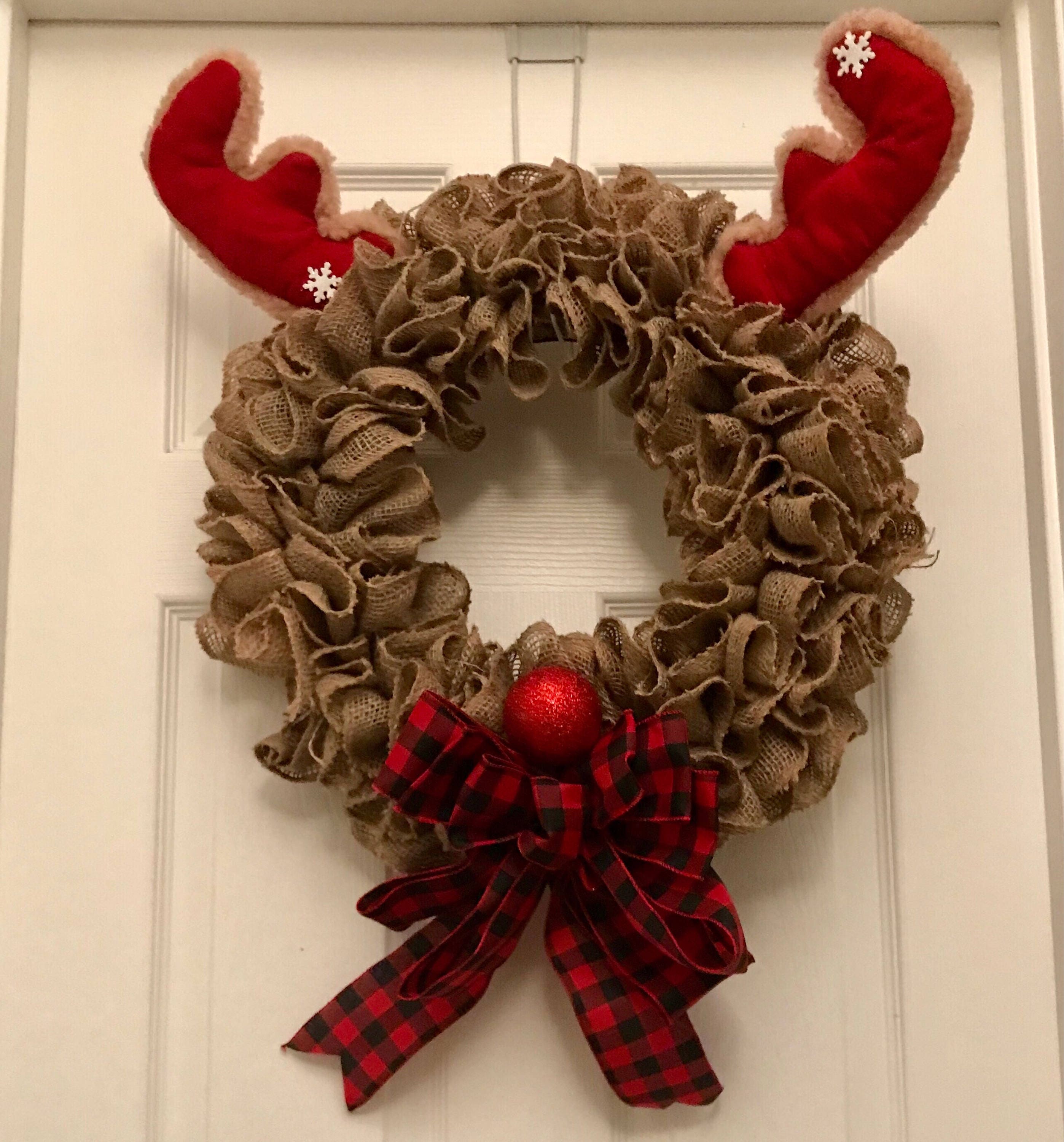 Rudolph christmas wreath Clearance