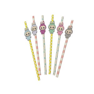Labubu Party, Labubu Straws, Labubu Birthday, Labubu Decor, Labubu Baby, Labubus decor, Labubus, Labubu Macaron, Monsters Party 12 ct