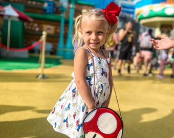 Super Mario Girls Toddler Dress Mario Kart Girls Dress Princess Peach Girls Dress Donkey Kong Girls Dress Bowser Dress Nintendo World Dress