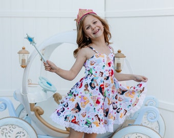Disney Princess Toddler Dress Belle Girls Dress Ariel Girls Dress Jasmine Dress Moana Dress Rapunzel Girls Dress Disney dress MK dress