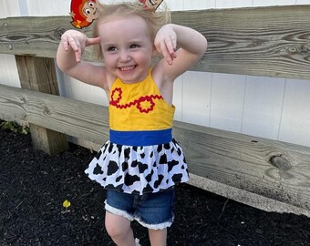 Jessie Toy Story Girls Top Jessie Toddler Top Toy Story Girls Toddler Top Hollywood Studios Girls Toddler Top Woody Buzz Girls Toddler Top