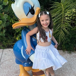 Disney 100th Girls Crop Top Skirt Disney 100th Toddler Crop Top Skirt Disney Girls Crop Top Skirt Disneyland Girls Crop Top Skirt