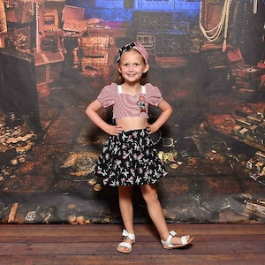 Pirate Mickey Girls Crop Set Disney Cruise Crop Set Disney Cruise Pirate Night Top Skirt Mickey Crop Top Skirt Disney Girls Crop Top Skirt