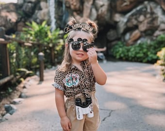 Animal Kingdom Girls Shirt AK Leopard Print Girls Shirt Animal Kingdom Safari Toddler Girl Shirt AK Girl Shirt Safari Tour Guide Girls Shirt