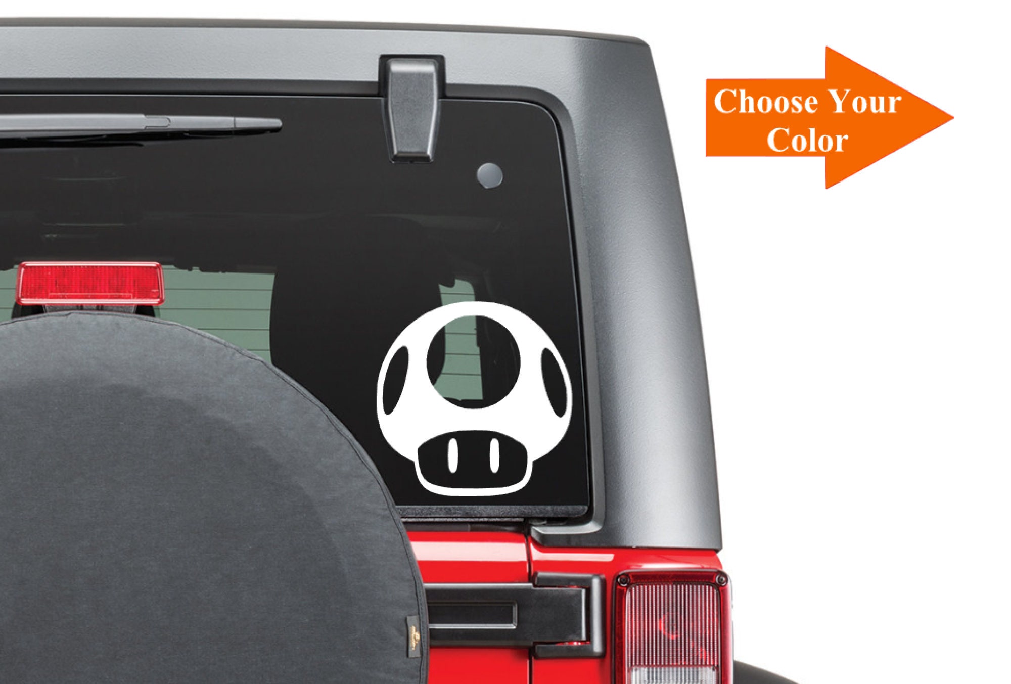 Mario mushroom decal / video game decal / mushroom decal / Mario mushroom Decal / Truck decal / car sticker / gamer decal
